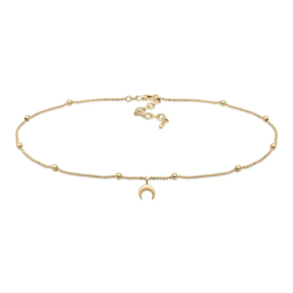 Filigranes Choker-Collier mit Halbmond-Anhänger