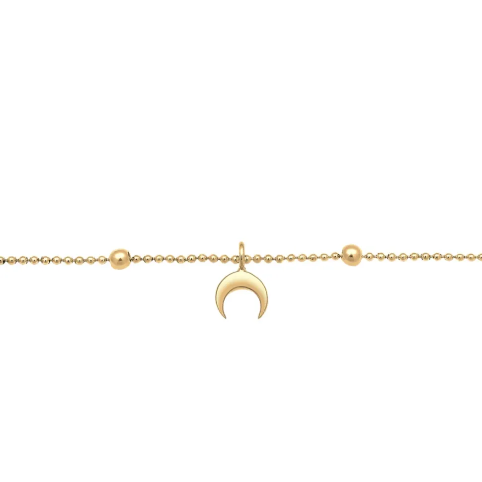 Filigranes Choker-Collier mit Halbmond-Anhänger