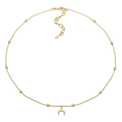 Filigranes Choker-Collier mit Halbmond-Anhänger