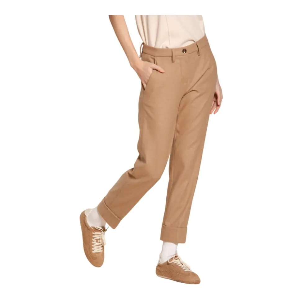 Flanell Jersey Karotten-Passform Chino Hose