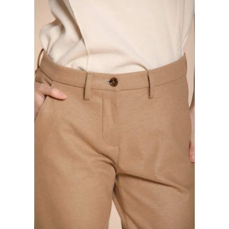 Flanell Jersey Karotten-Passform Chino Hose
