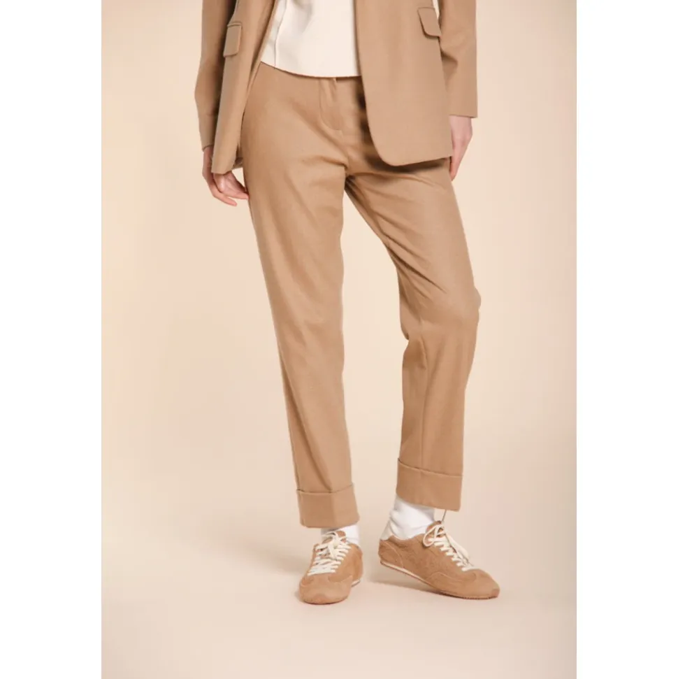 Flanell Jersey Karotten-Passform Chino Hose