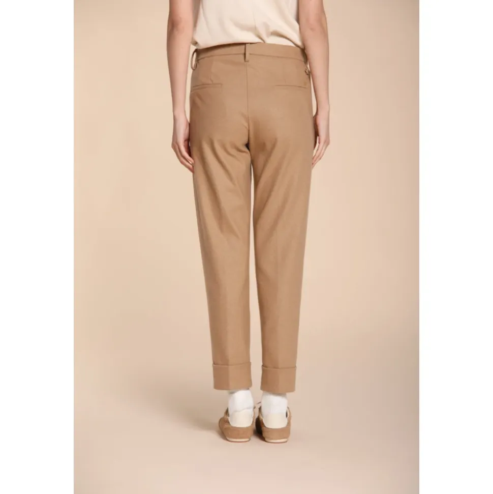 Flanell Jersey Karotten-Passform Chino Hose