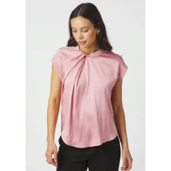Fleur Drapy Satin Blouse