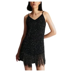 Fringed Lurex Tweed Dress