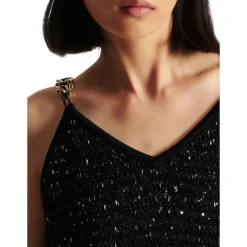Fringed Lurex Tweed Dress