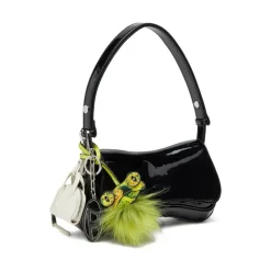 Frosch-Taschenanhänger mit flauschigem