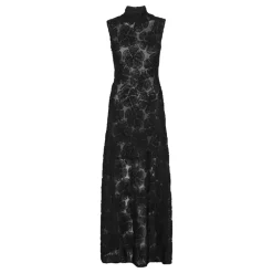 Geblümtes Mesh-Maxikleid