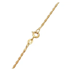 Gedrehte Kordelkette mit Kreuz-Anhänger