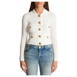 Geknöpfte Strickjacke