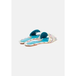 Gemusterte flache Sandalen Gia Raschel Wave