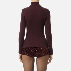 Gerippter Rollkragenpullover