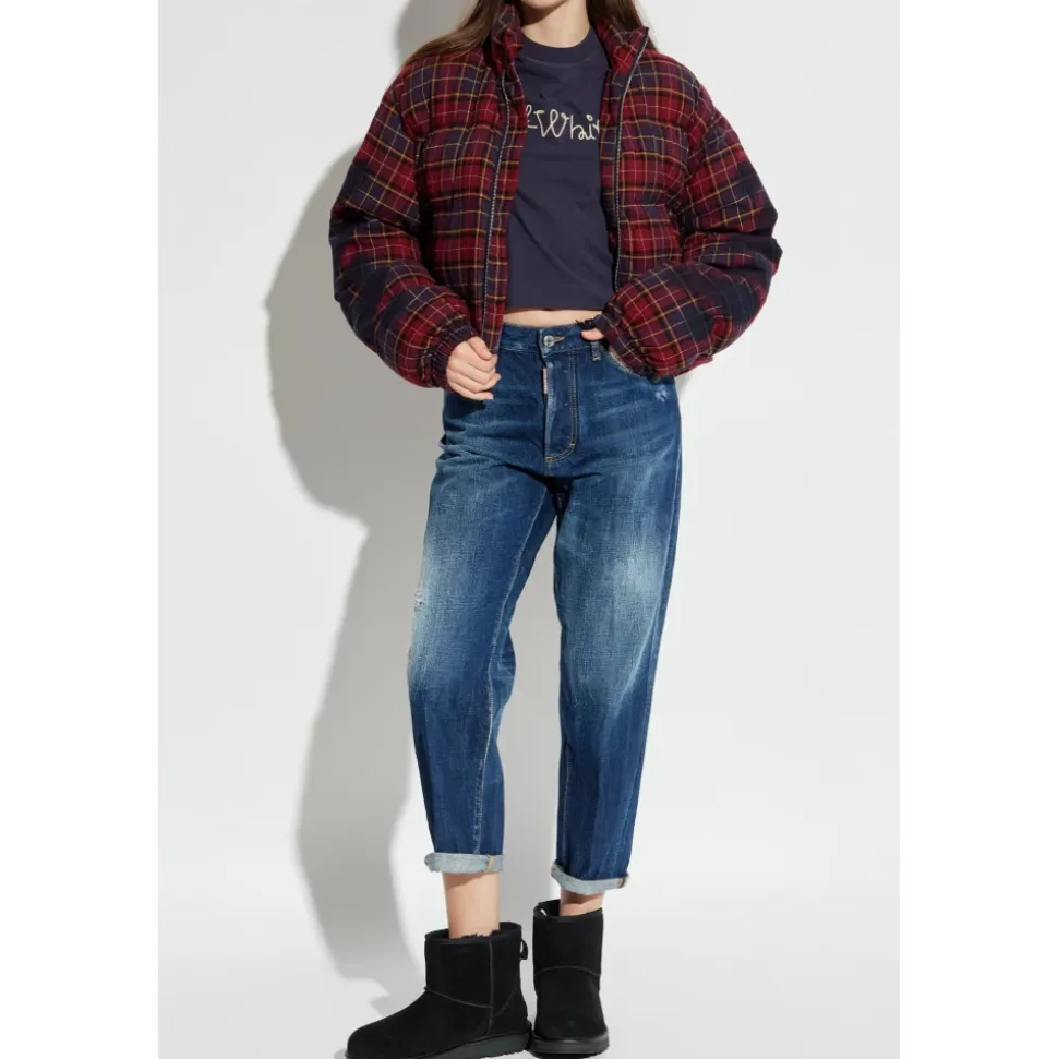 Gesteppete karierte Jacke