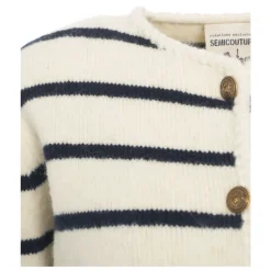 Gestreifter Cardigan Bianco AW25