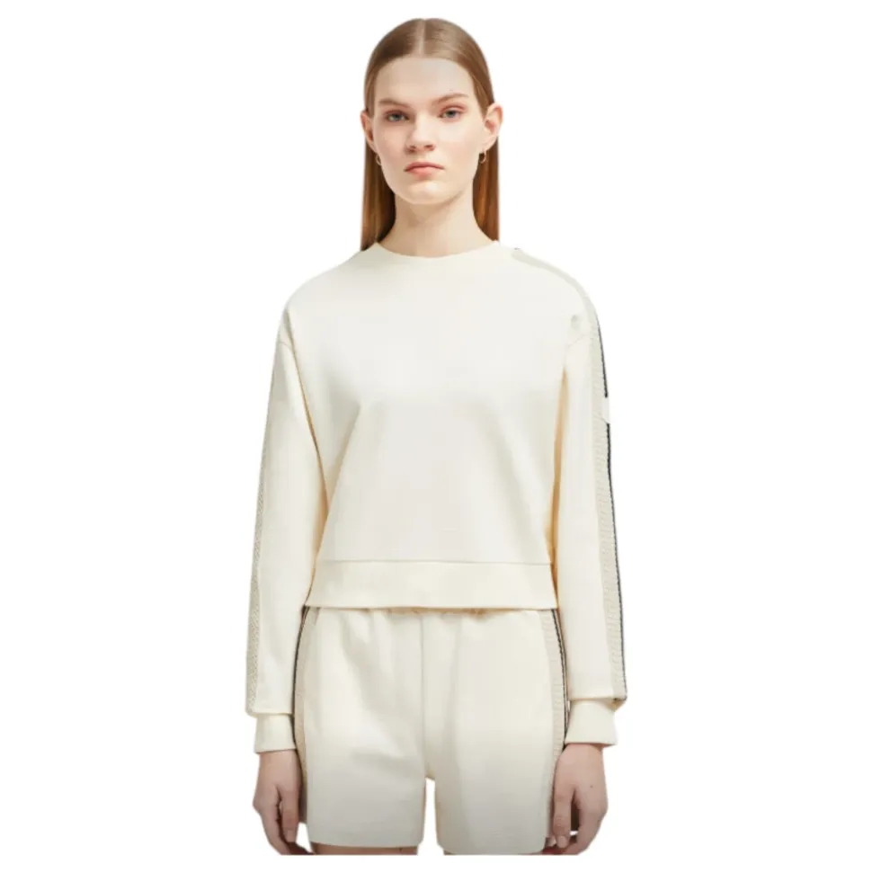 Gestreiftes Crochet Sweatshirt Set