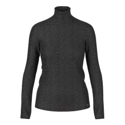 Glitzernder Rollkragen Langarmshirt