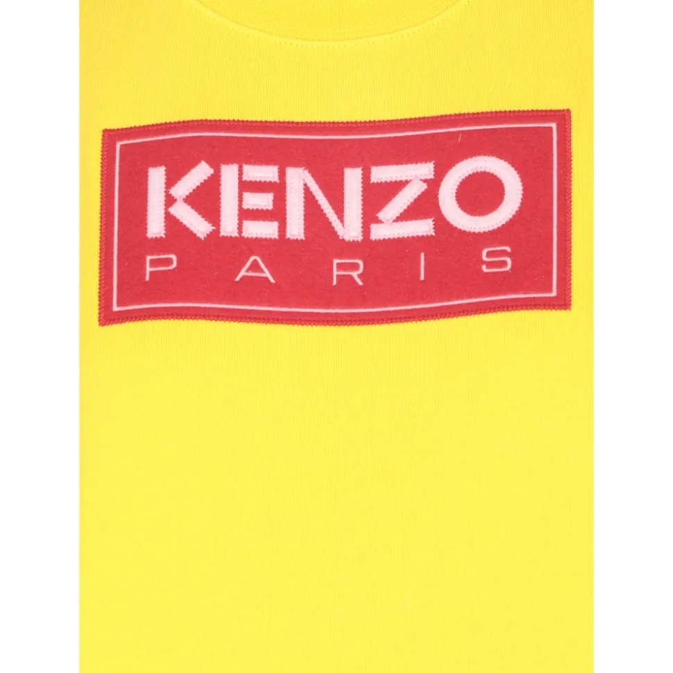 Goldener Sweater mit Paris Logo-Patch