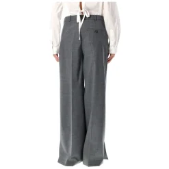 Graue Melange Wollmischung Grand Hose