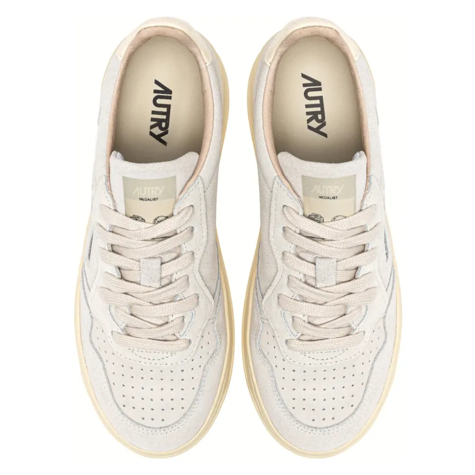 Grauer Ledersneaker Modell Medalist