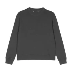 Grauer Pullover mit Kristallverzierung