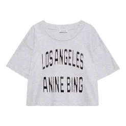 Graues Cropped Tee mit Coolem Print