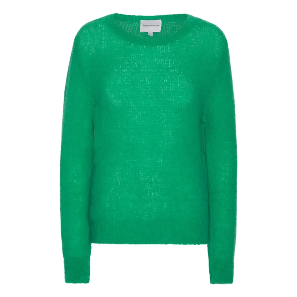 Grüner Strickpullover Ulla O-Ausschnitt