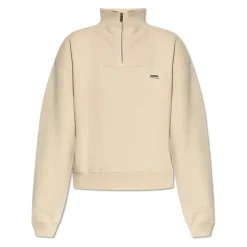 Gros Grain Sweatshirt mit Rollkragen und Reißverschluss