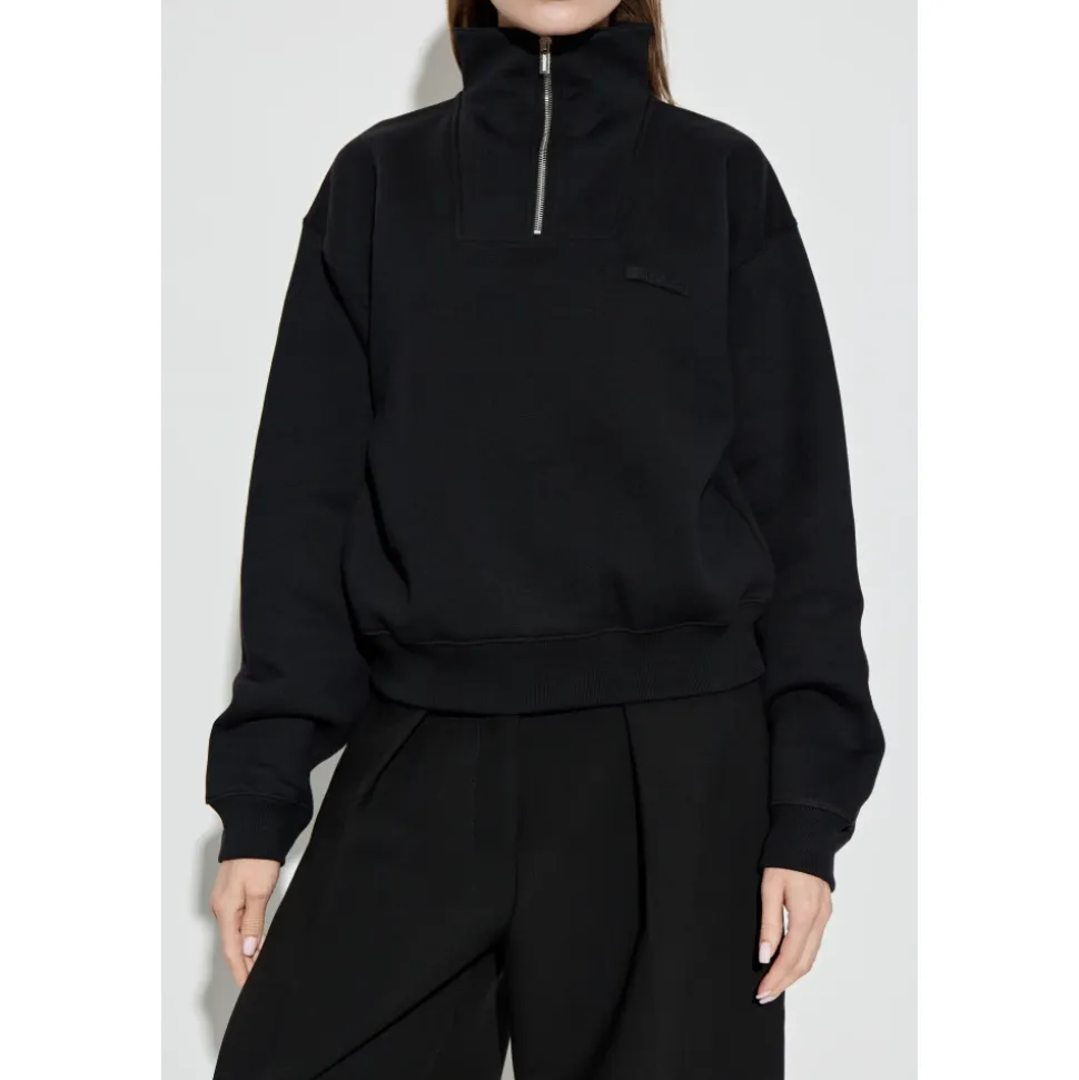 Half-zip Logo-patch Sweatshirt