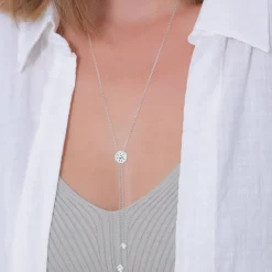 Halskette Y-Kette Kreis Geo