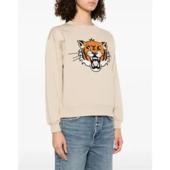 Happy Tiger Sweatshirt mit Stickerei