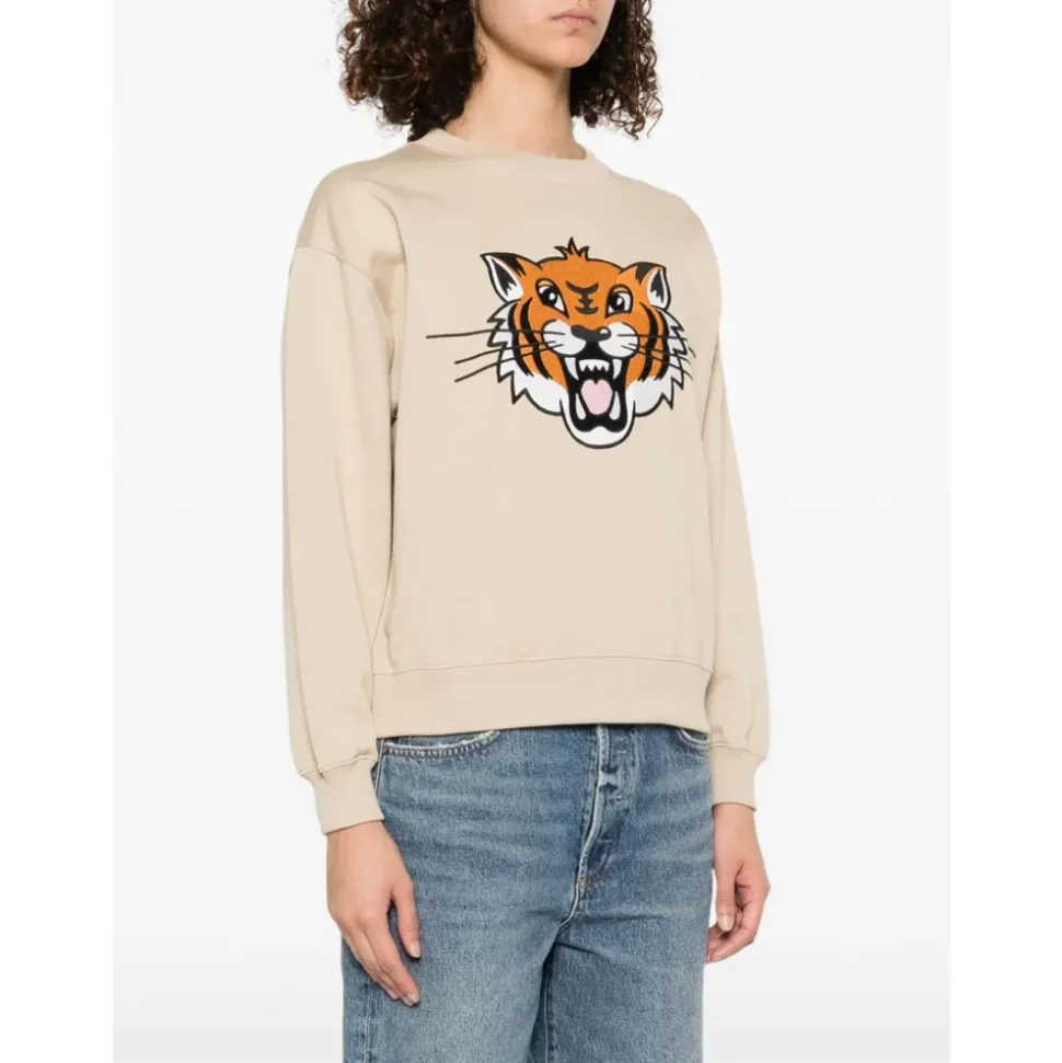 Happy Tiger Sweatshirt mit Stickerei