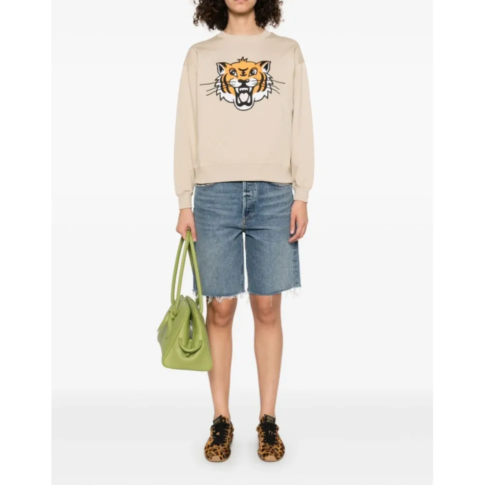 Happy Tiger Sweatshirt mit Stickerei
