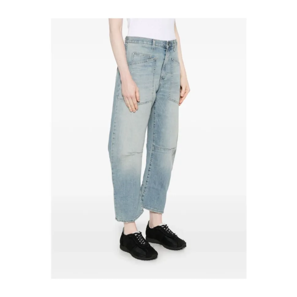 Hellblaue Klassische Fünf-Pocket-Jeans