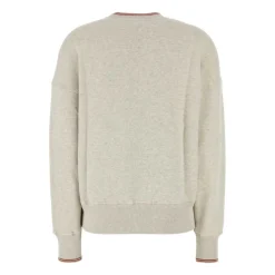 Hellgrauer Baumwoll-Damen-Sweatshirt