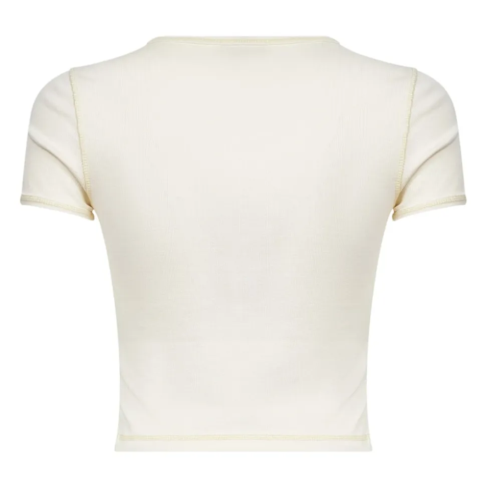 Herzförmiges D-Motiv T-Shirt