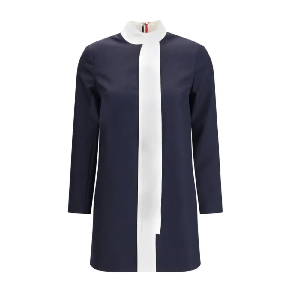 High Wool Suiting Shift Dress