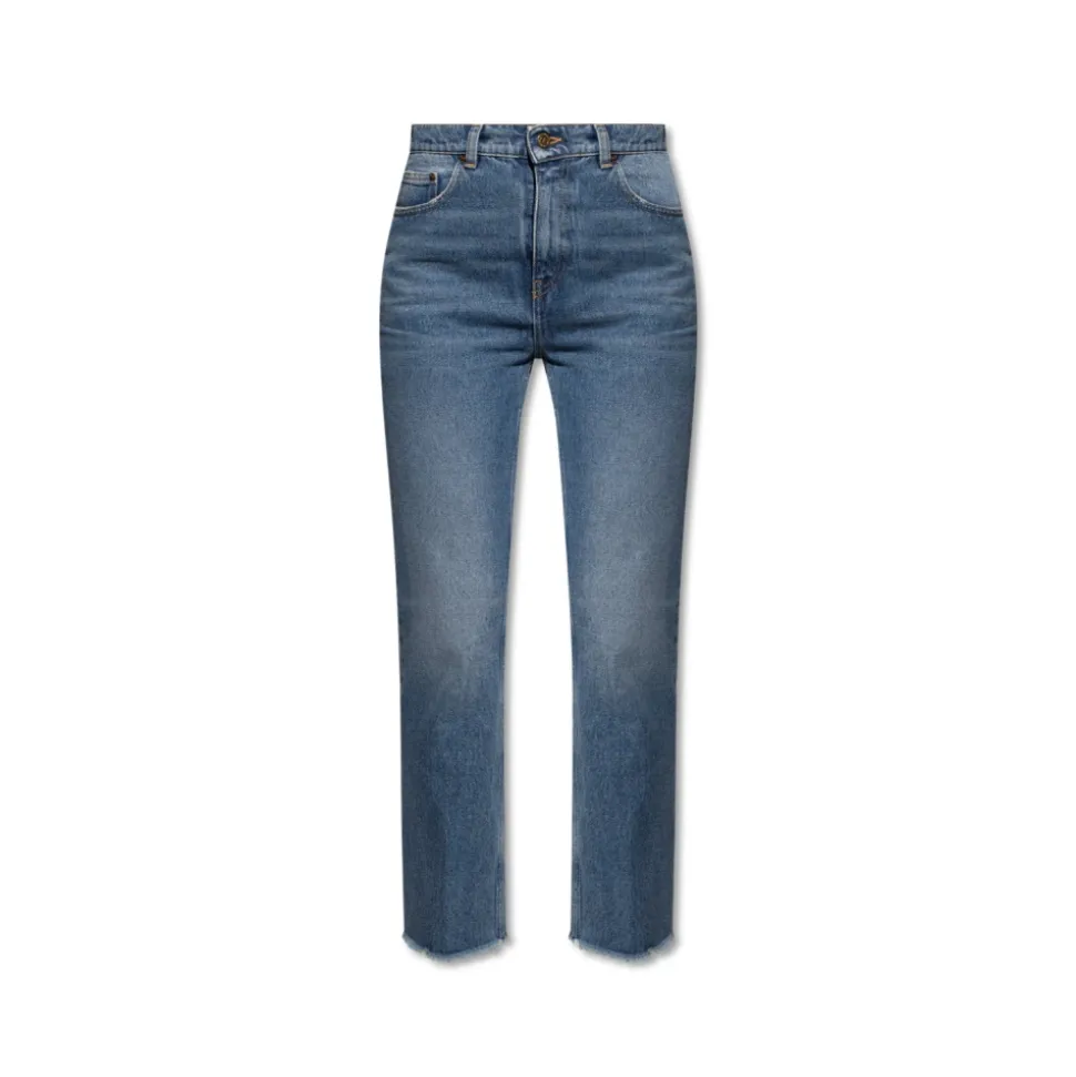 High-Rise Cropped Flare Jeans