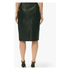 High-Waisted Leder Bleistiftrock