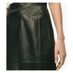 High-Waisted Leder Bleistiftrock