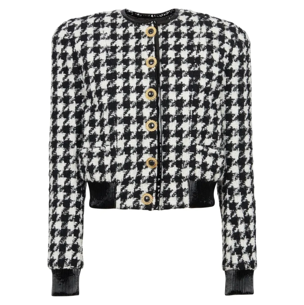Houndstooth Tweed Jacke