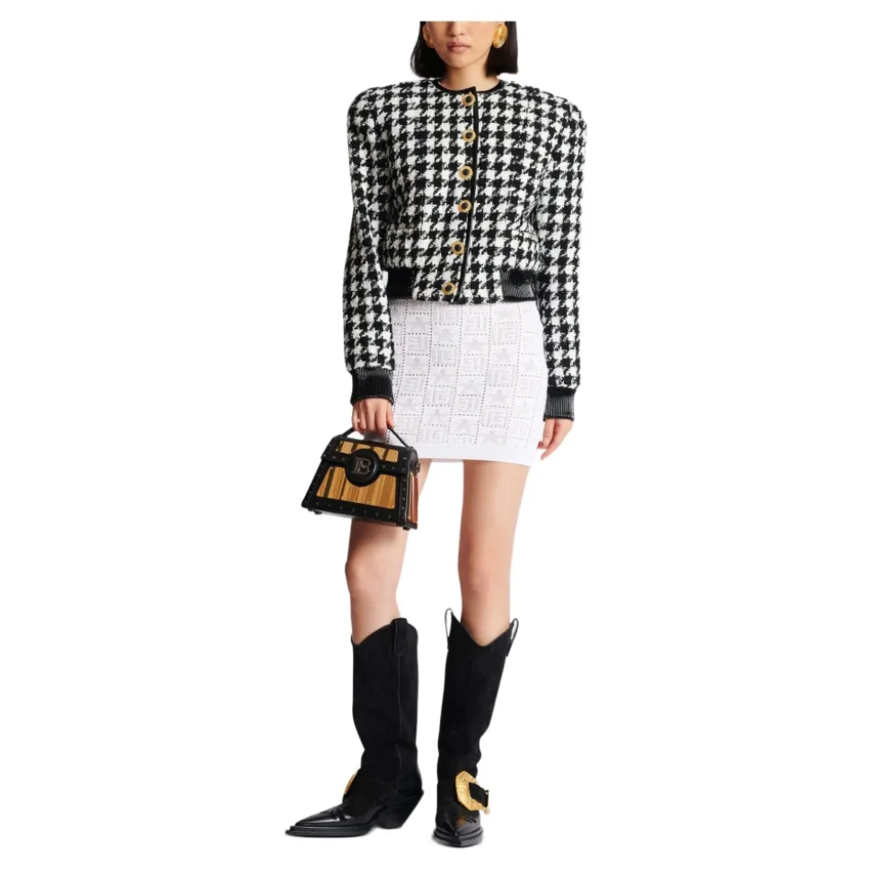 Houndstooth Tweed Jacke