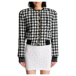 Houndstooth Tweed Jacke