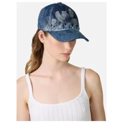 Indigo Floral Jacquard Denim Baseball Cap