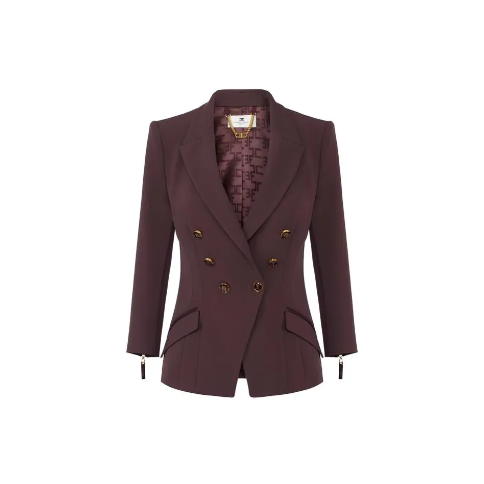Jacke aus doppellagigem Crêpe