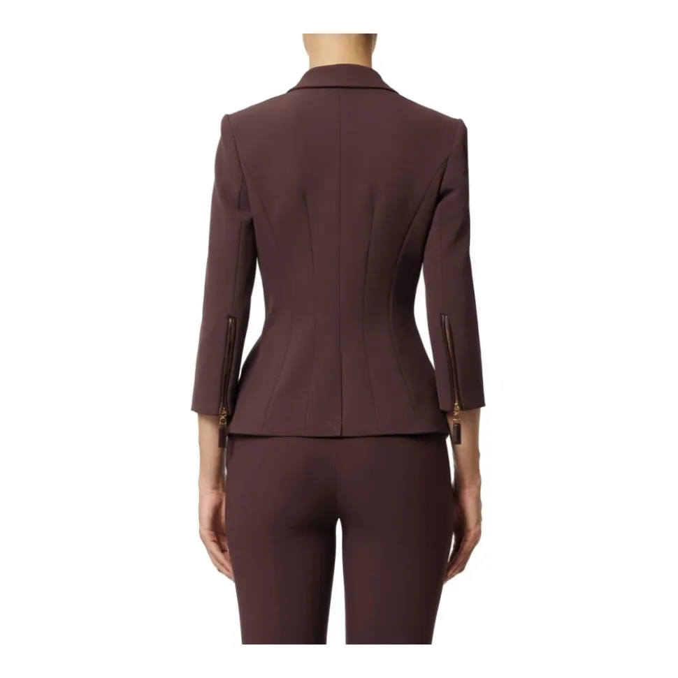Jacke aus doppellagigem Crêpe