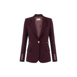 Jacke aus leichtem Crêpe-Stoff mit Schmuckdetails