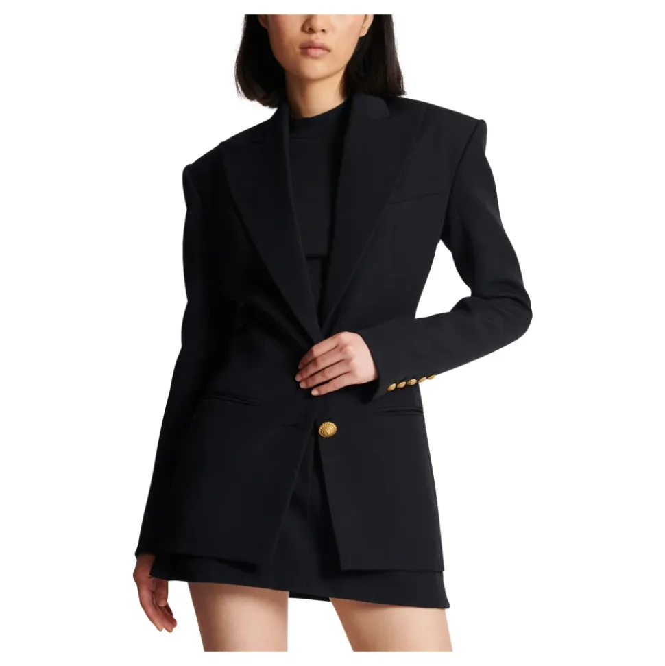 Jacke mit Taillenzug und 2 Knöpfen