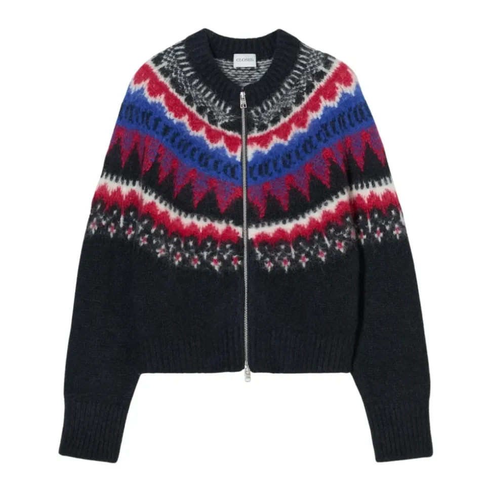 Jacquard Strickjacke