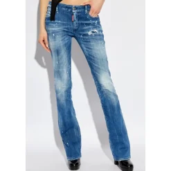 Jeans mit mittlerer Bundhöhe und Schlag
