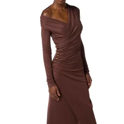 Jersey-Kleid mit Schmuckknöpfen